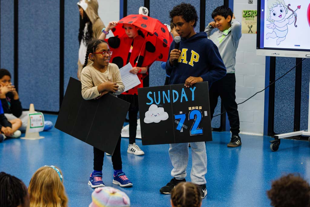 students presenting