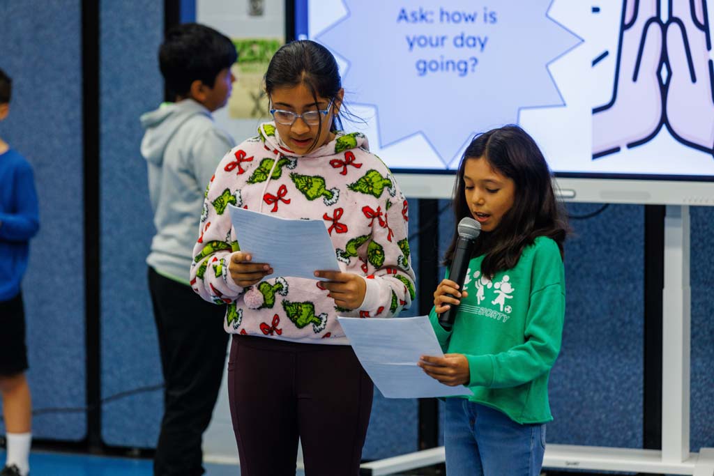 students presenting