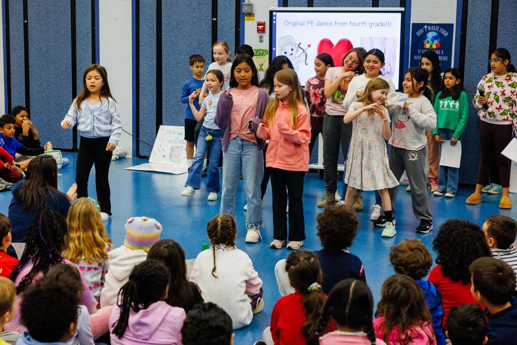 students dancing