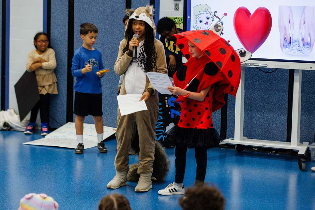 students presenting