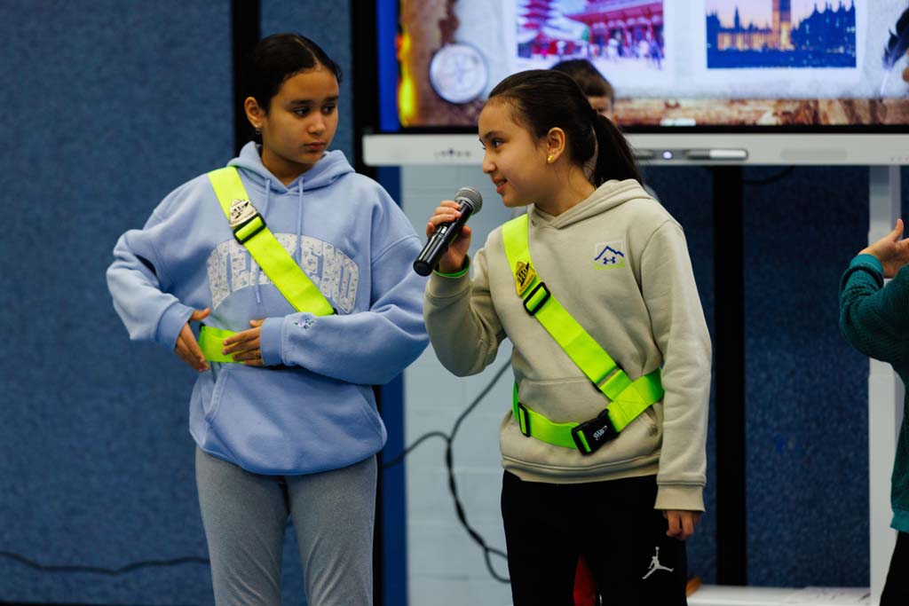 students presenting