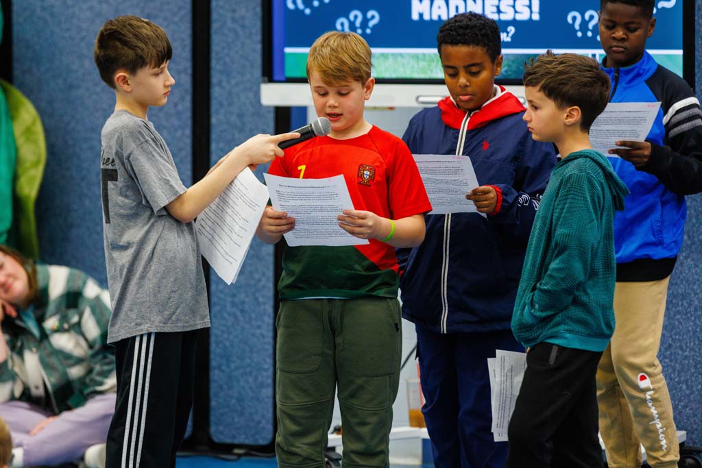students presenting