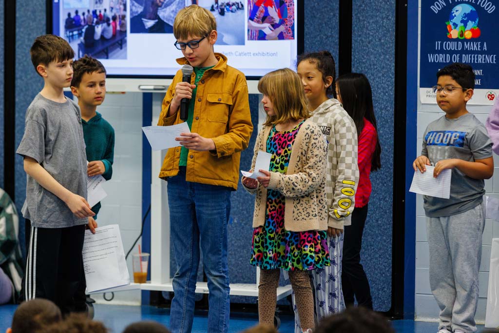 students presenting