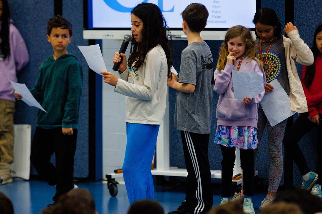 students presenting