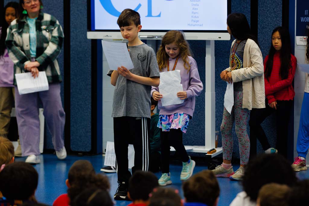 students presenting