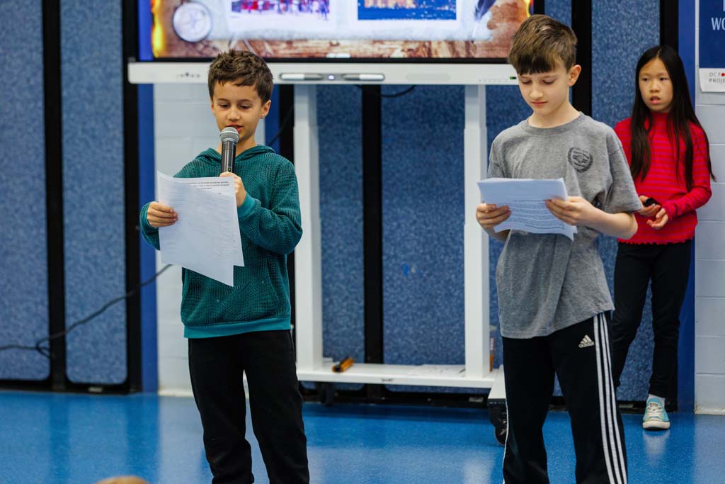 students presenting