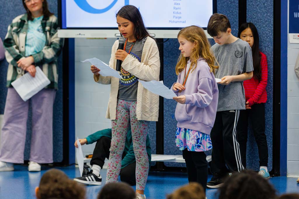 students presenting