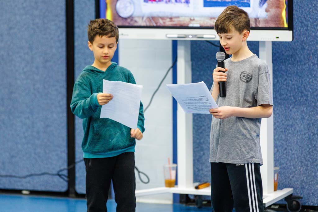 students presenting