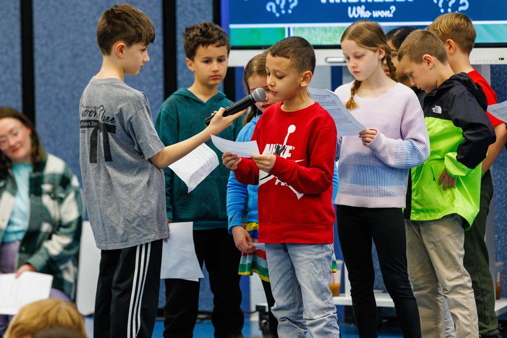 students presenting