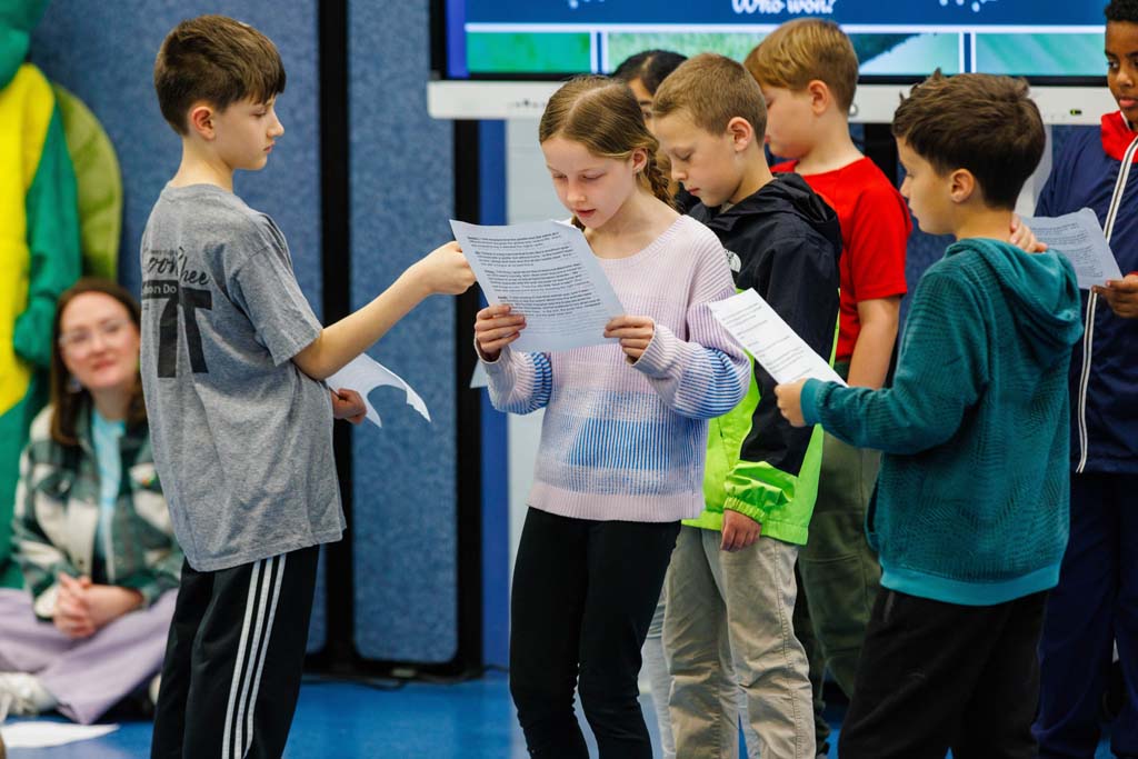 students presenting