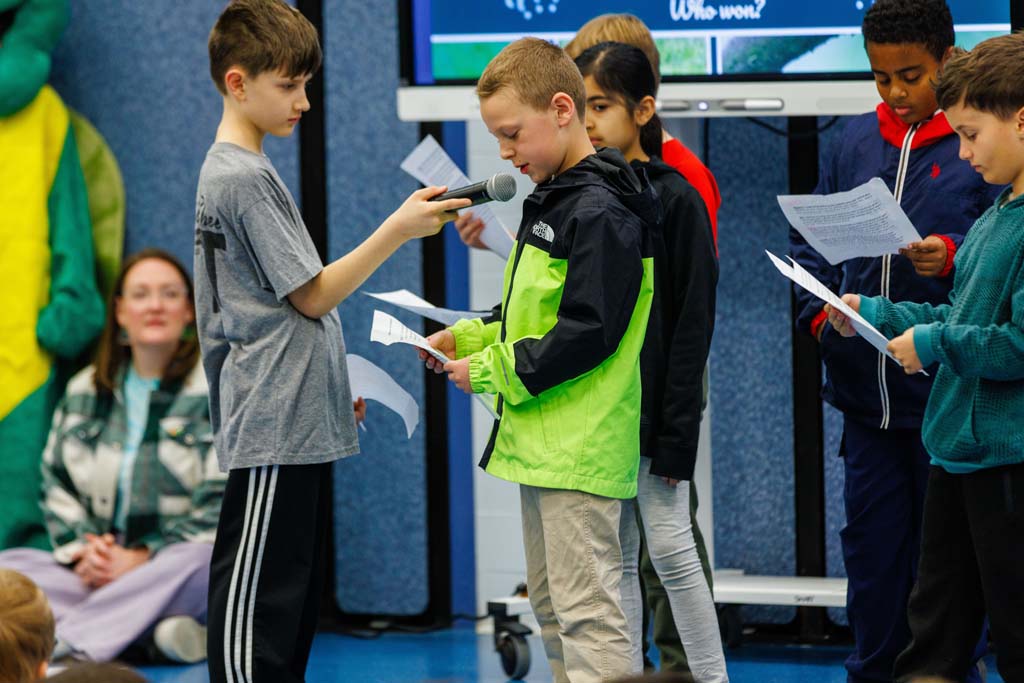 students presenting