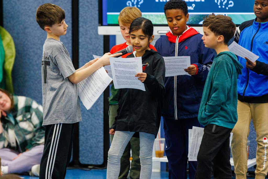 students presenting