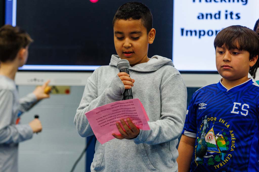 students presenting
