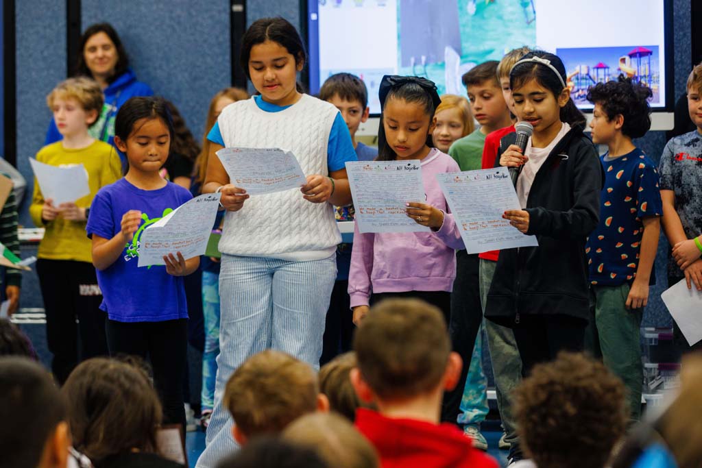 students presenting