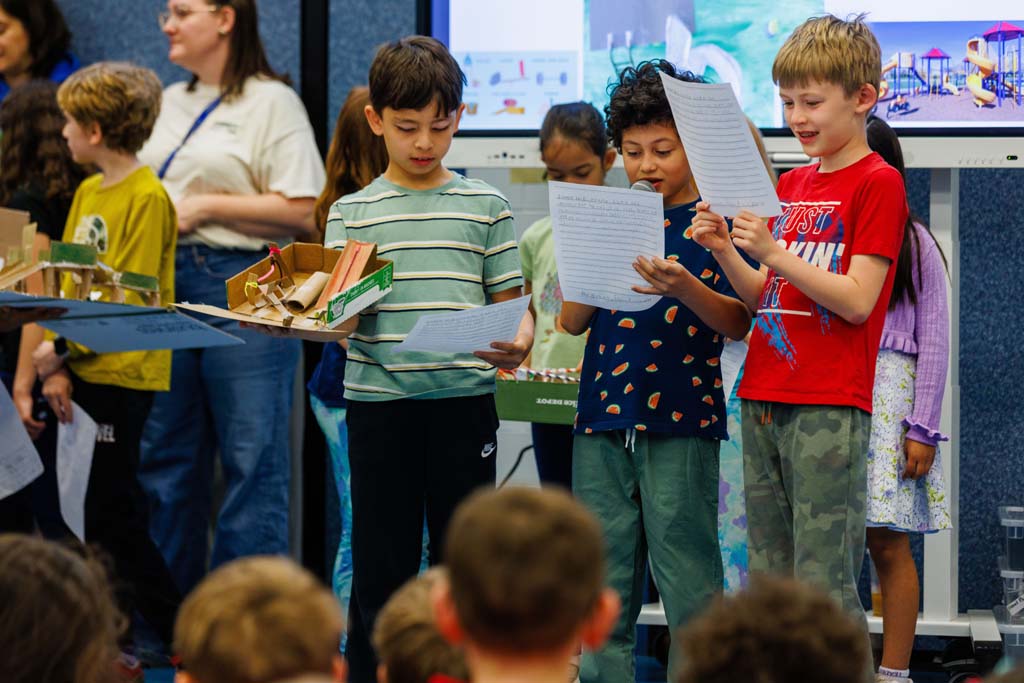 students presenting