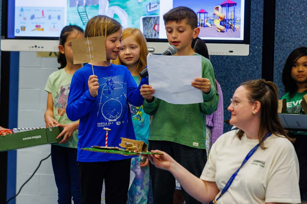 students presenting