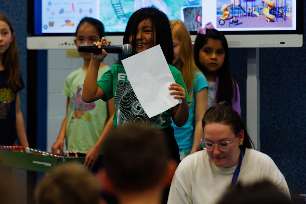 students presenting