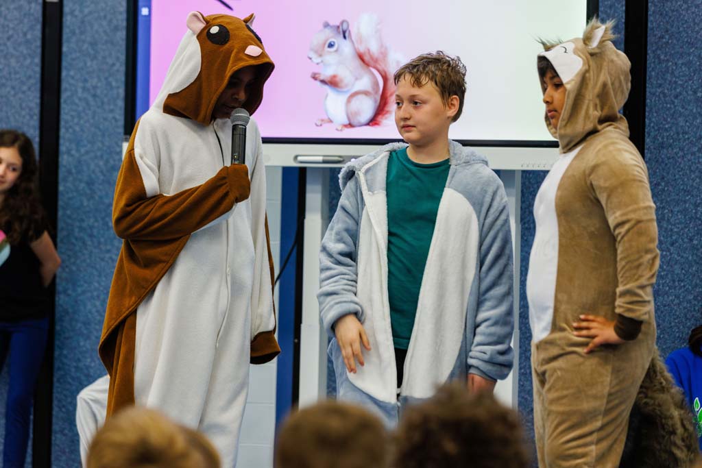students presenting