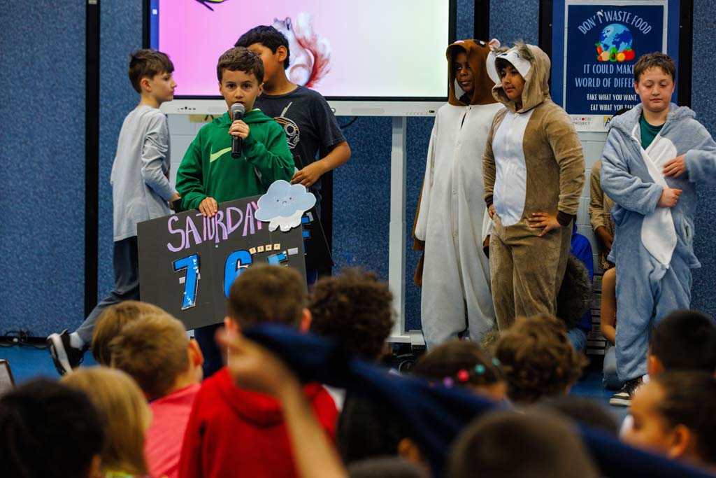 students presenting