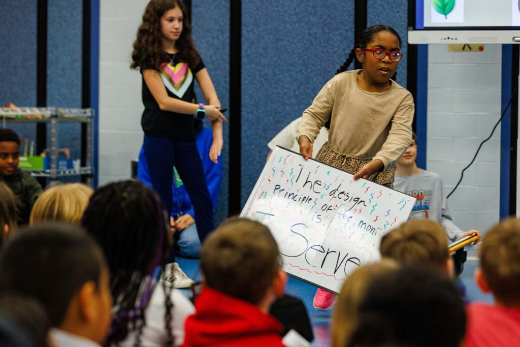 students presenting