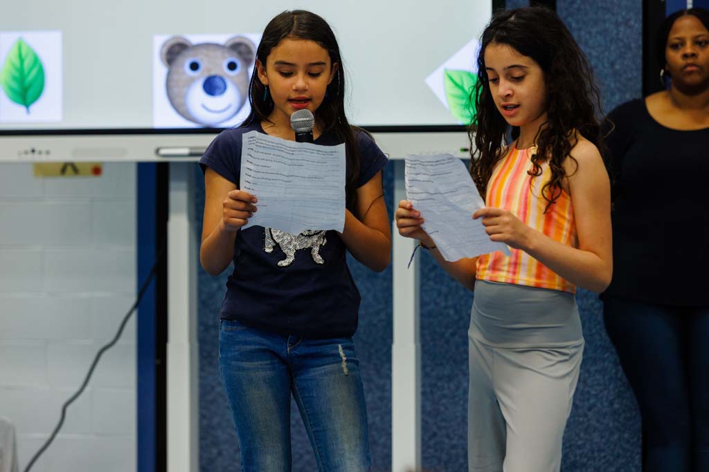 students presenting
