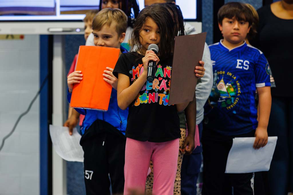 students presenting