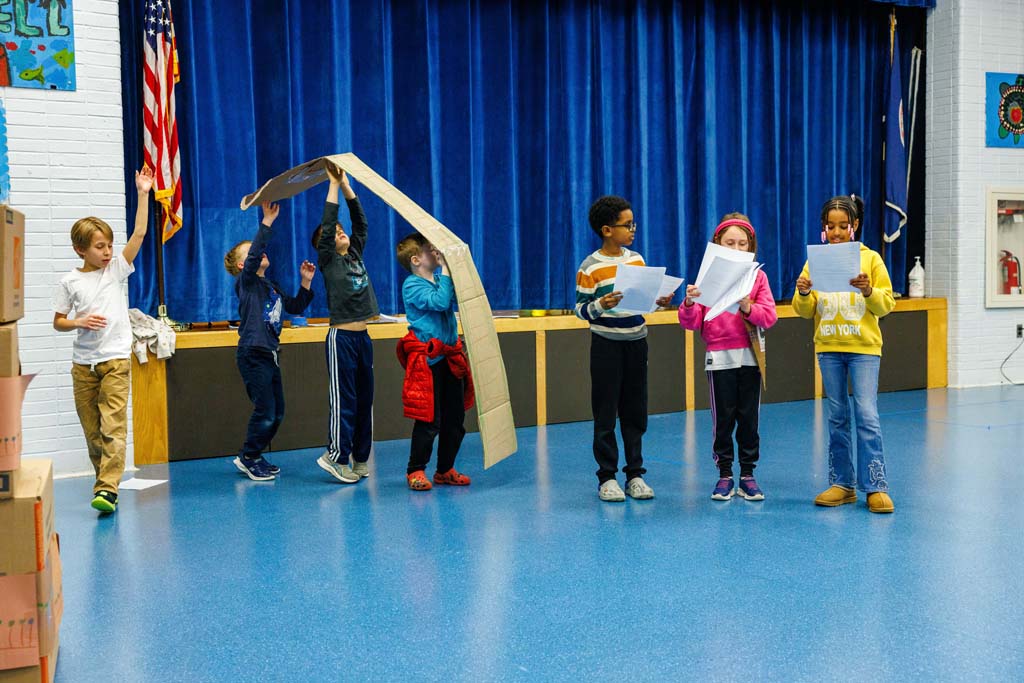 students performing
