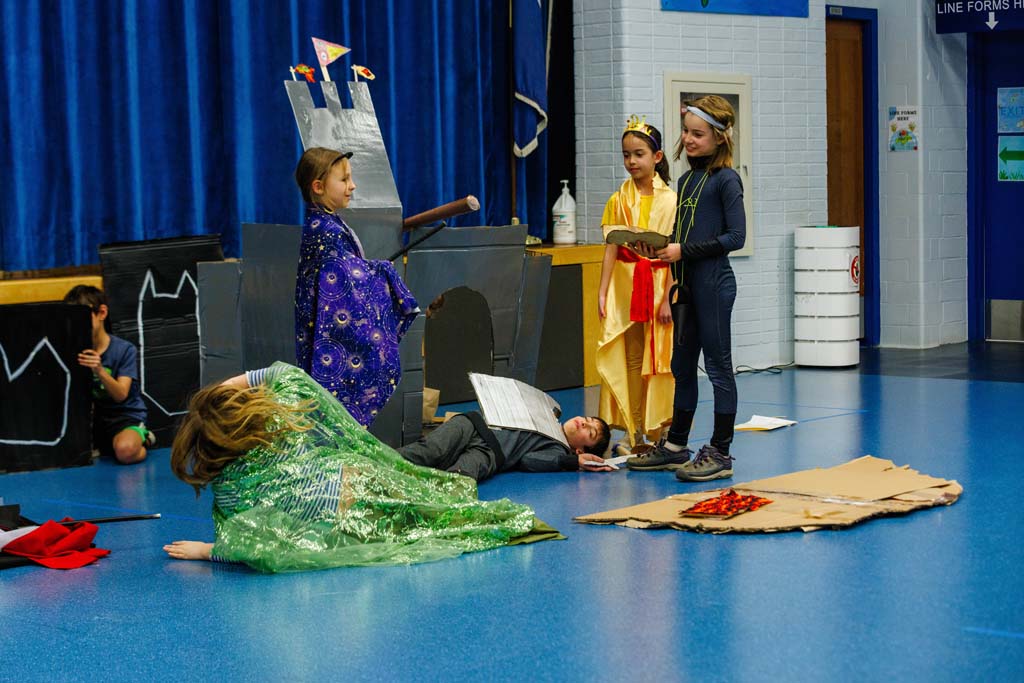 students performing