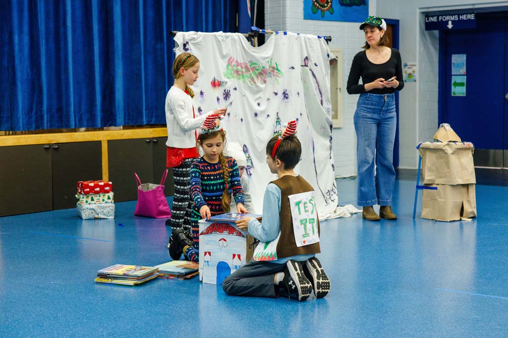 students performing
