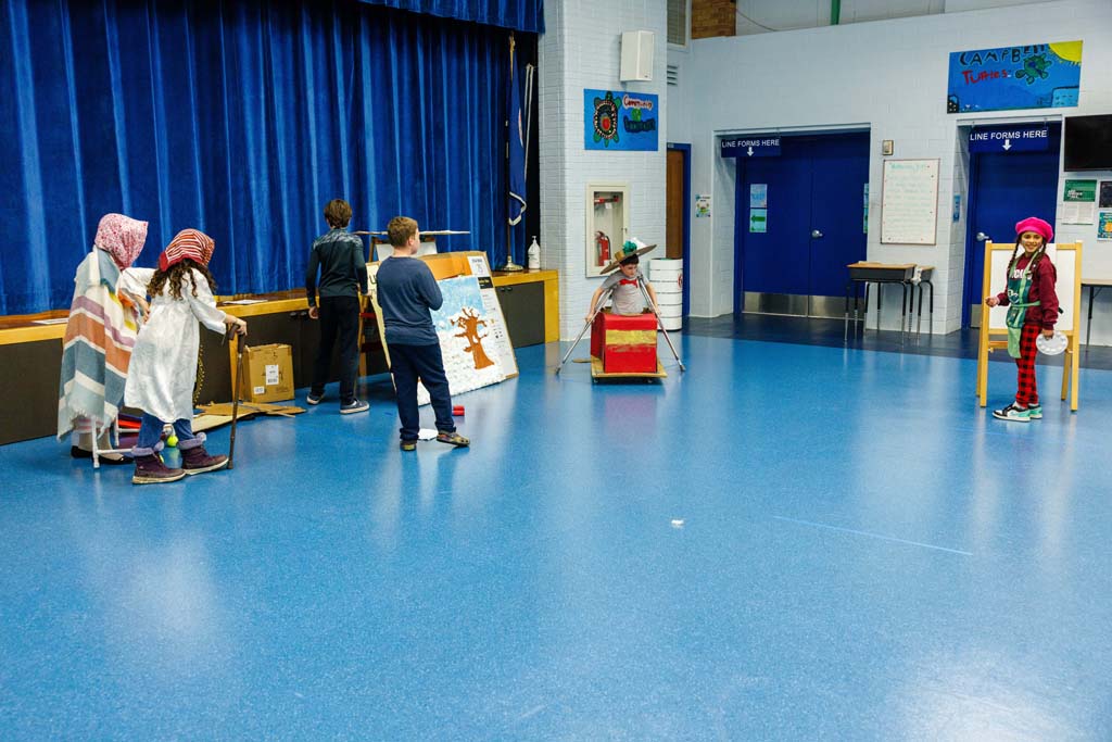 students performing