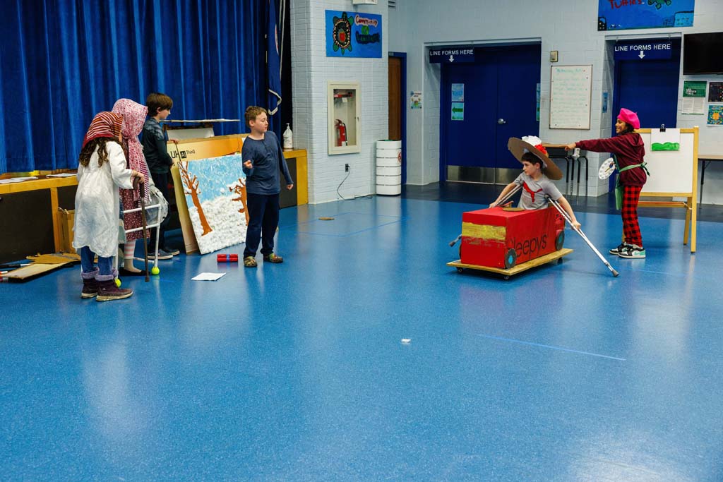 students performing