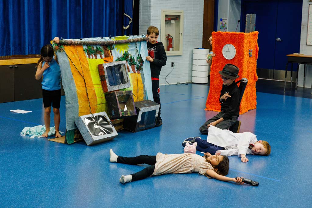 students performing
