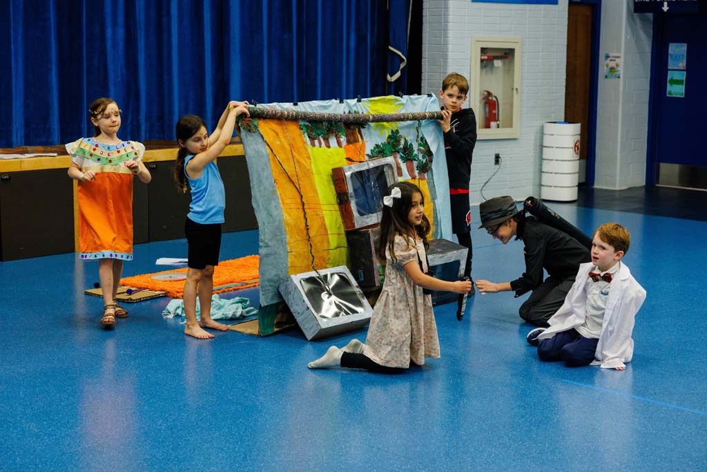 students performing