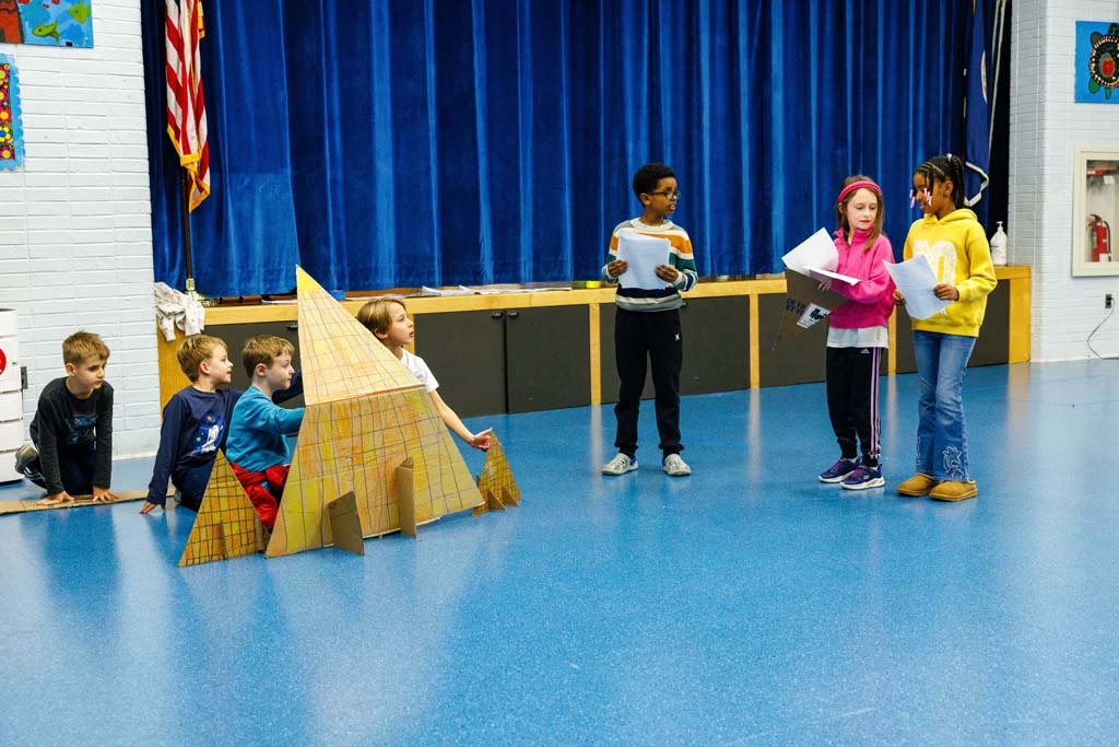 students performing