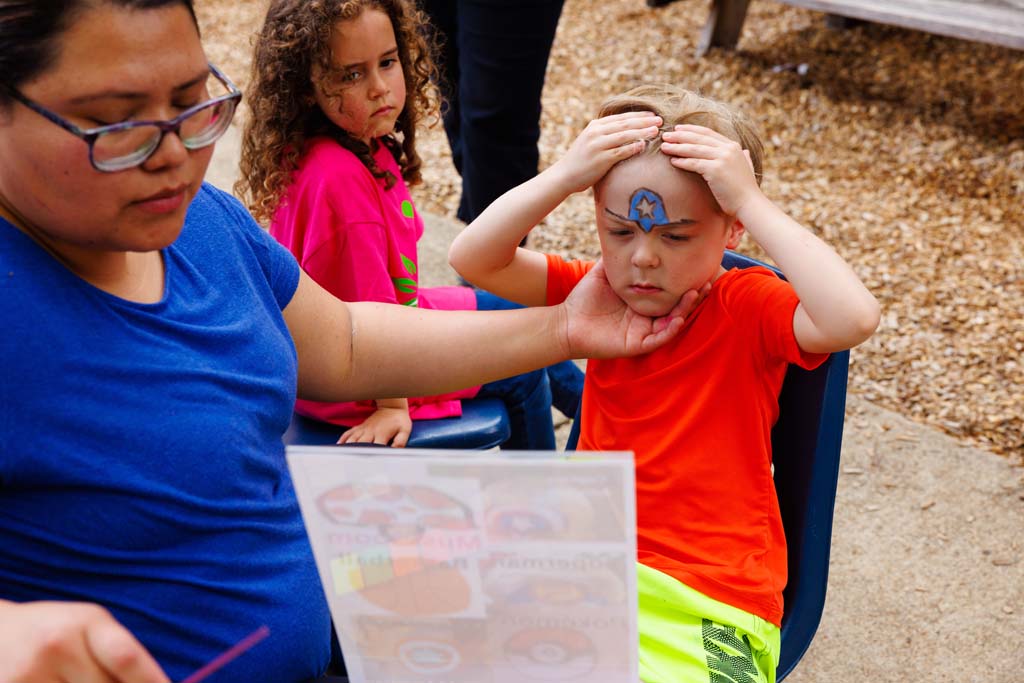 child at face paint