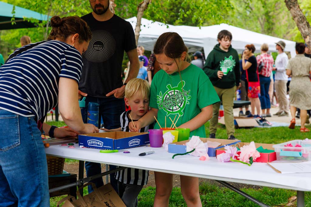 children at activity table