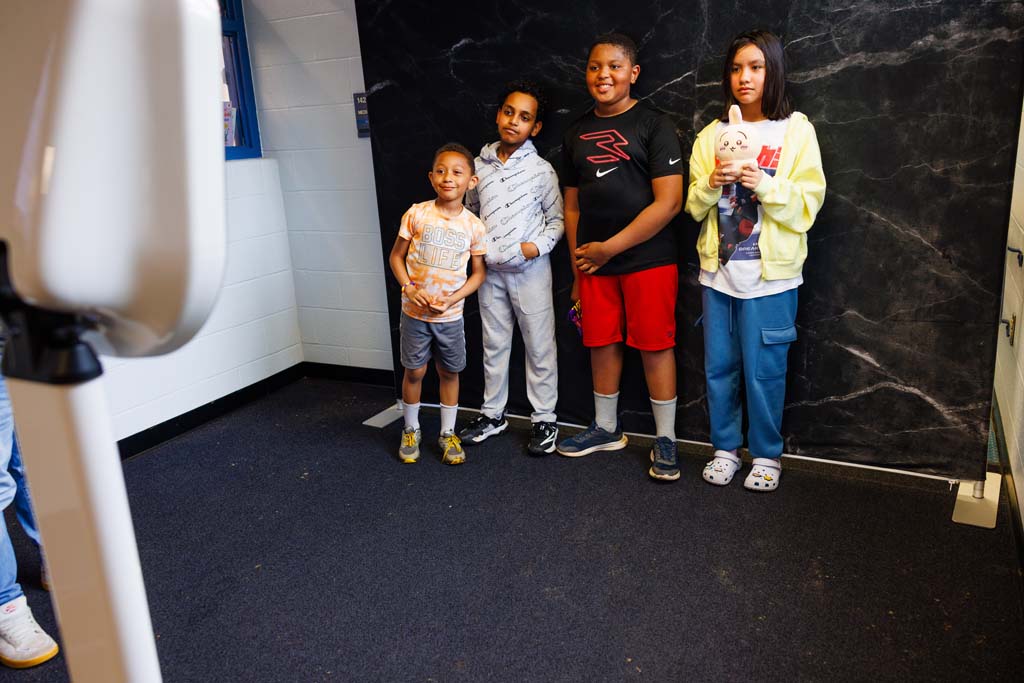 children at photo booth
