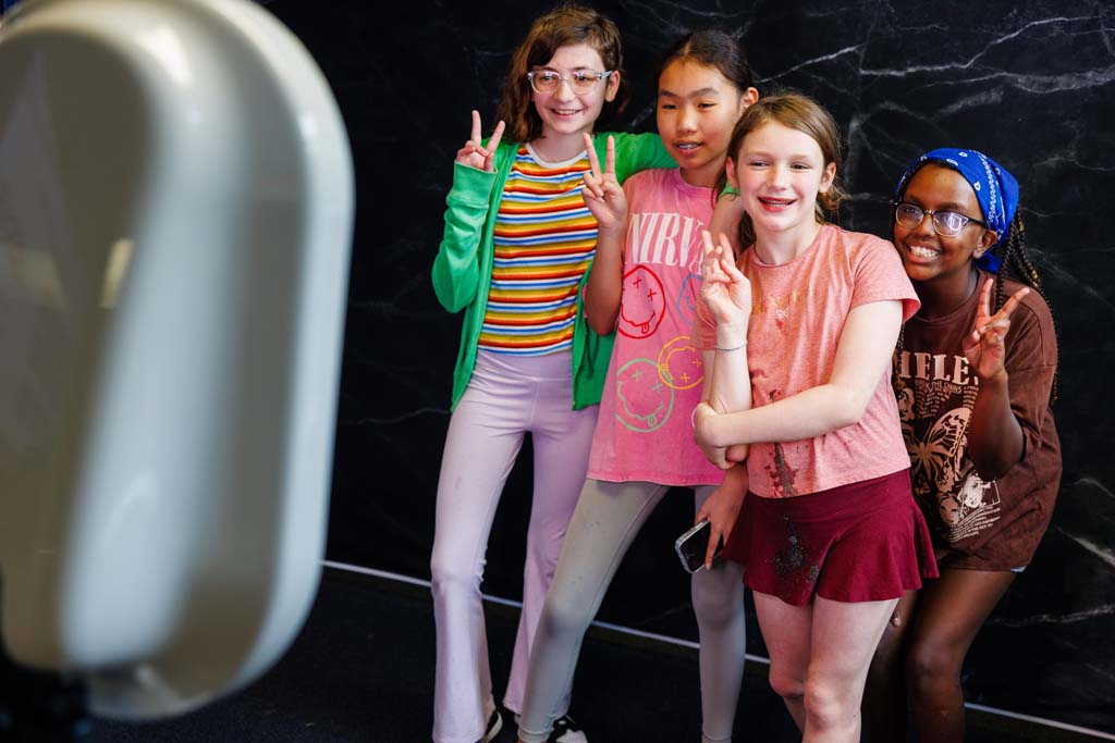 children at photo booth