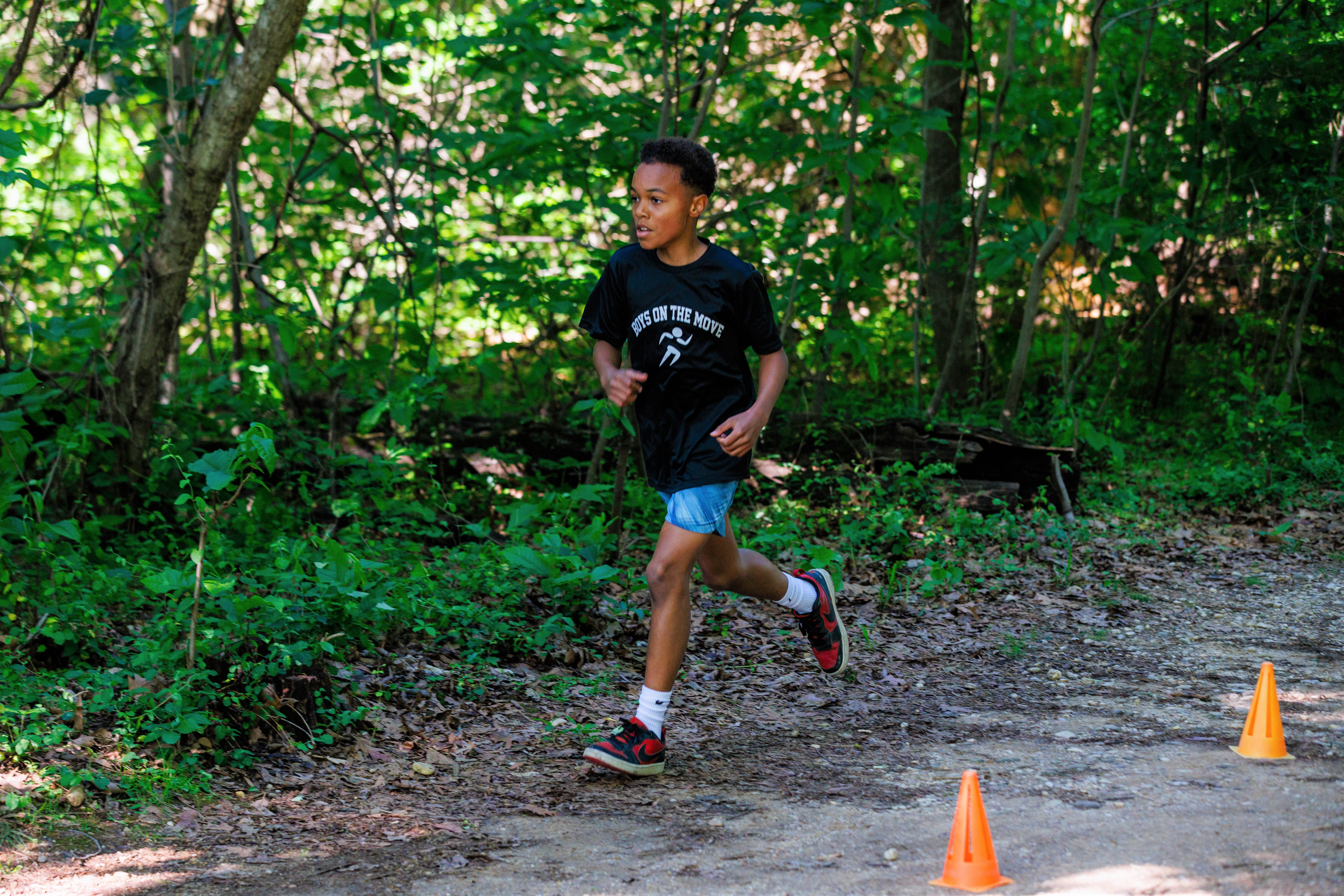 student running