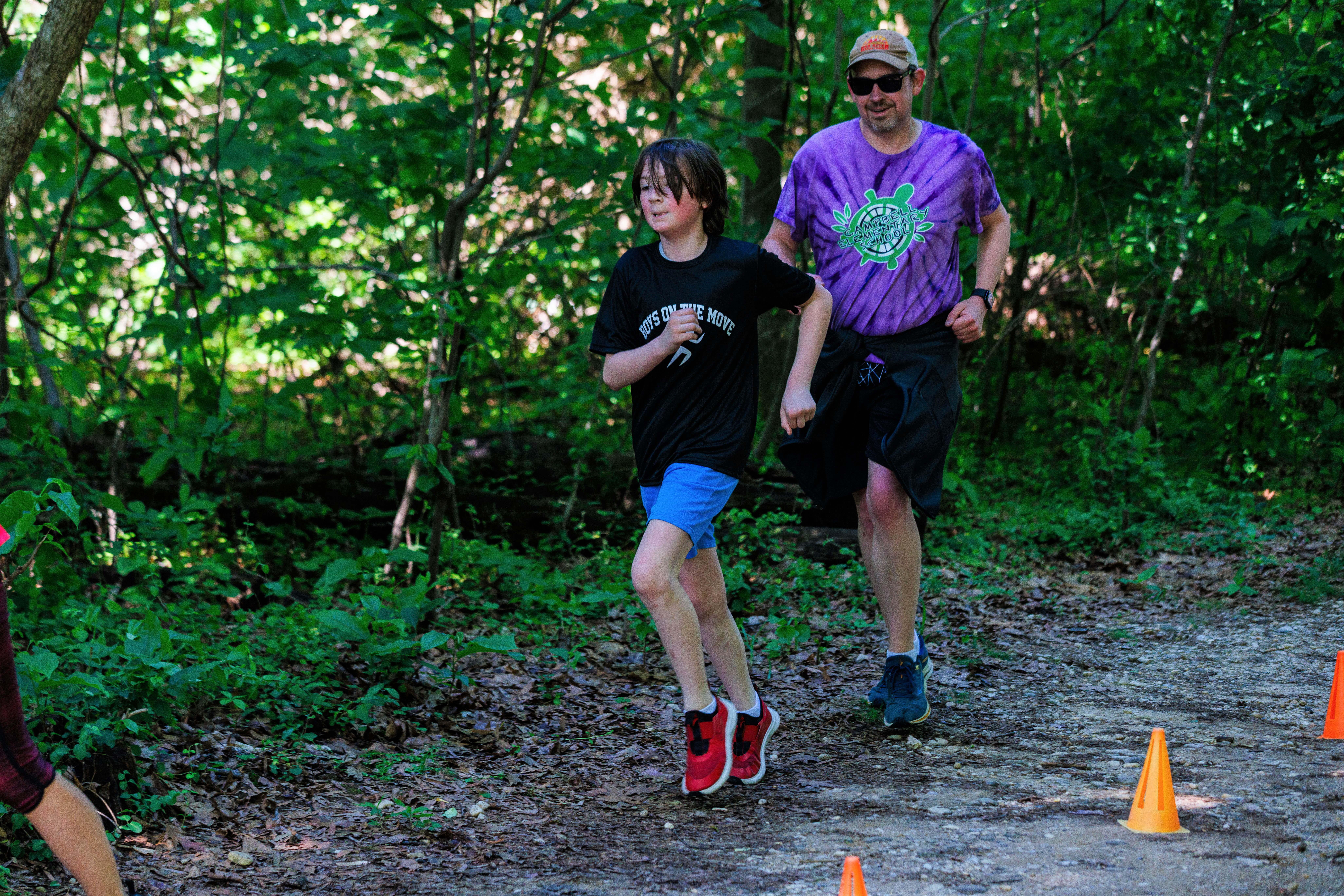 student running