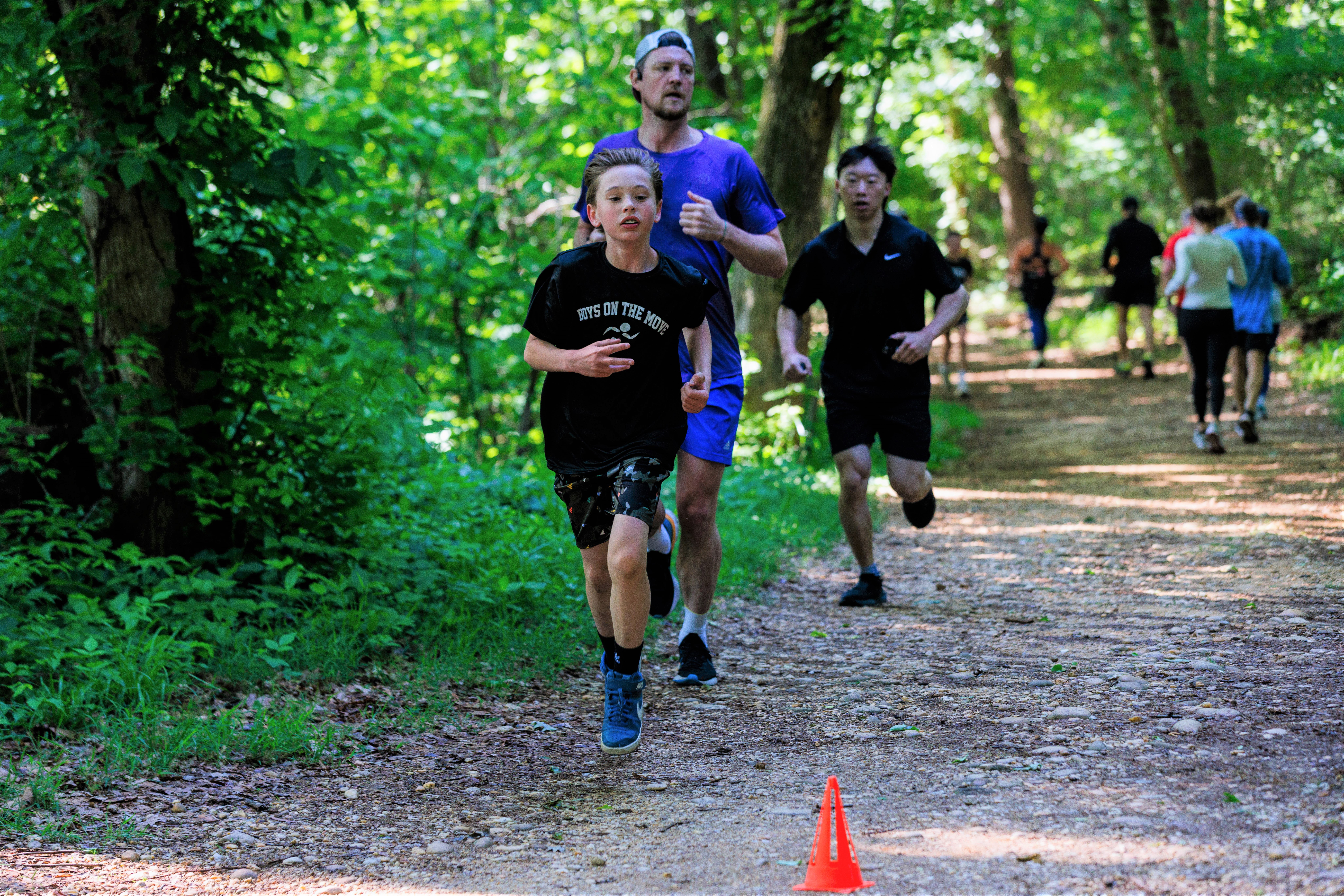 student running