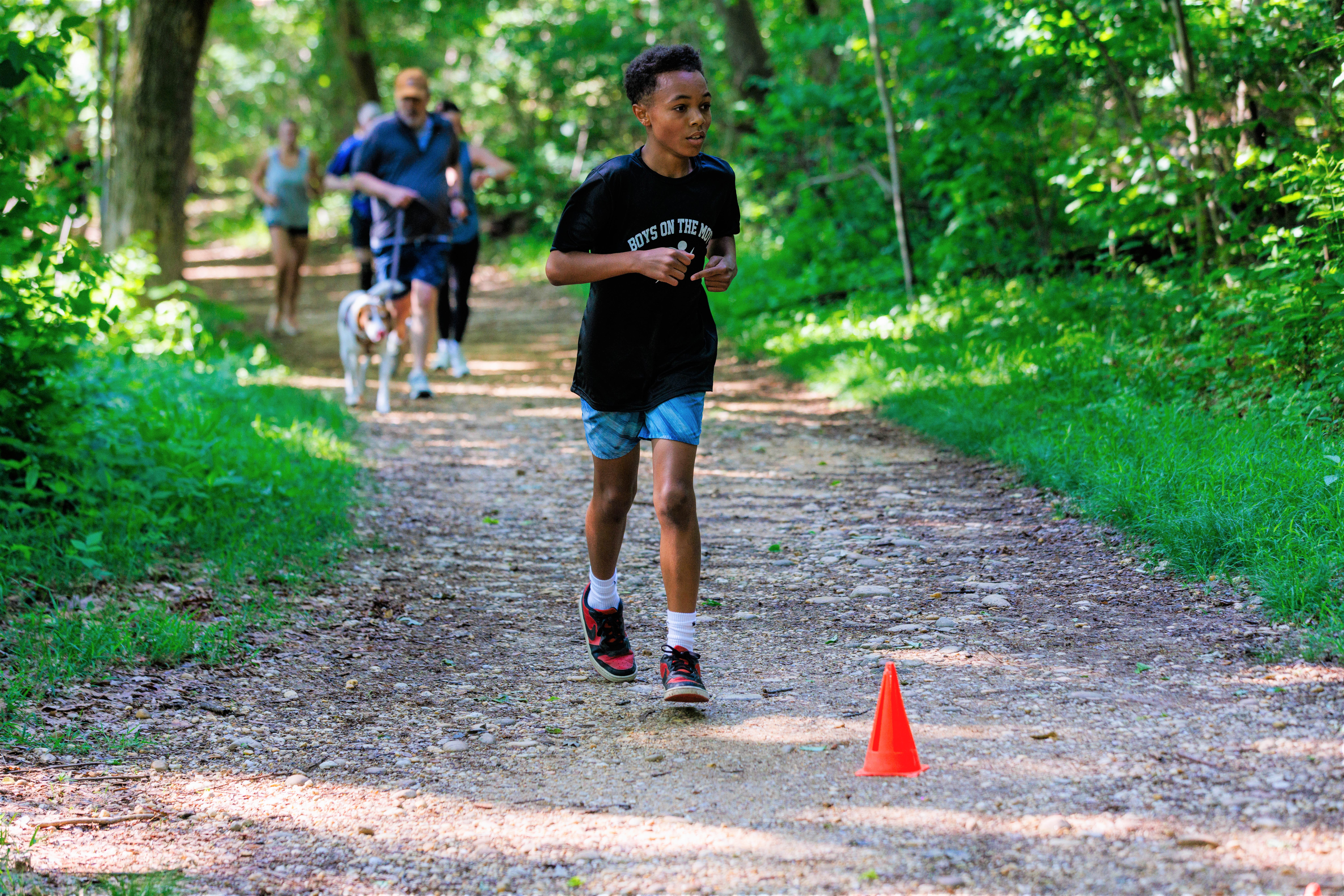 student running