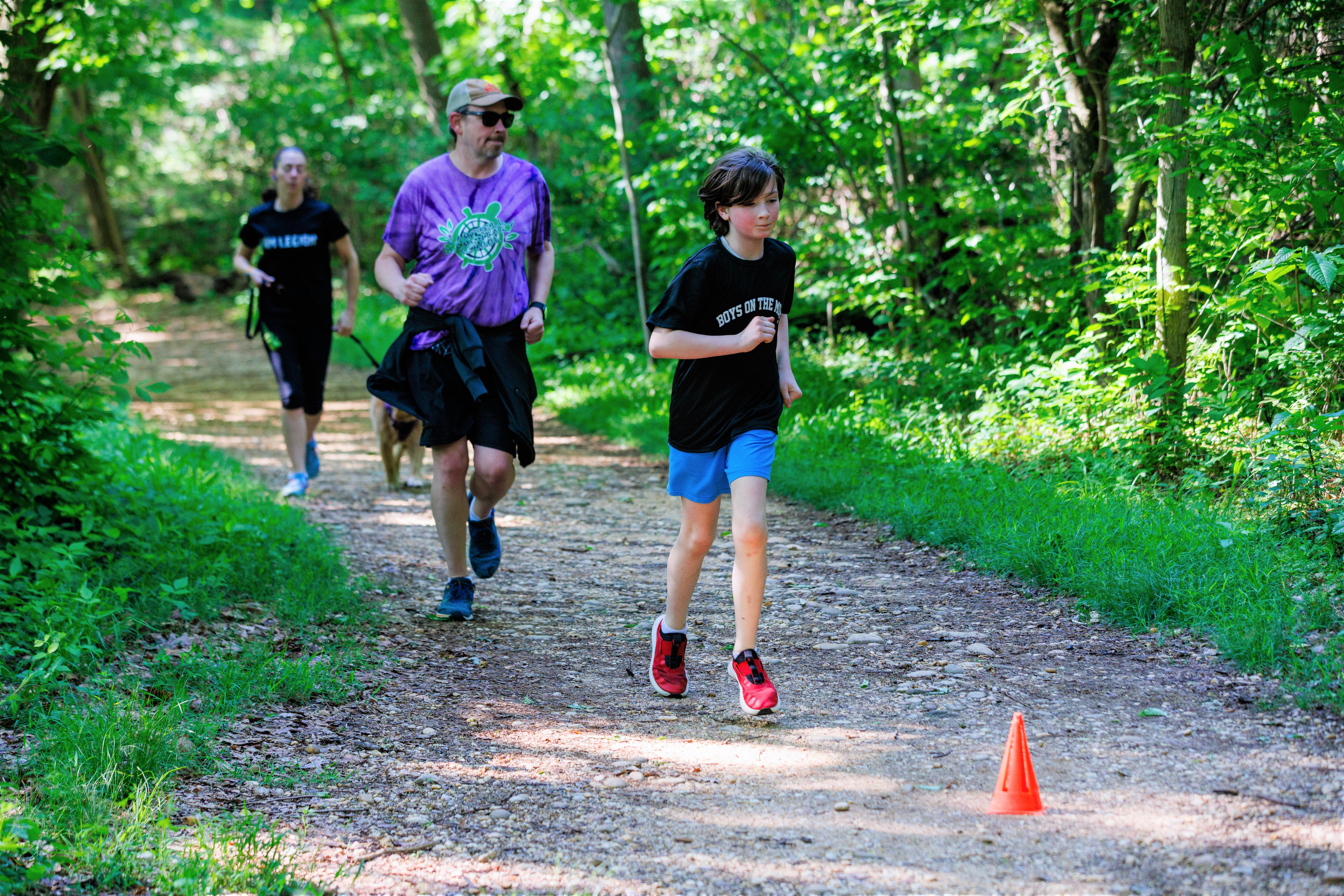 student running