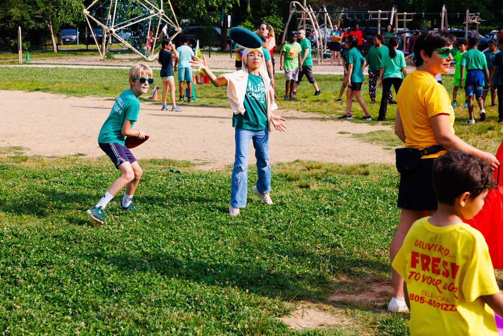 students playing on the field