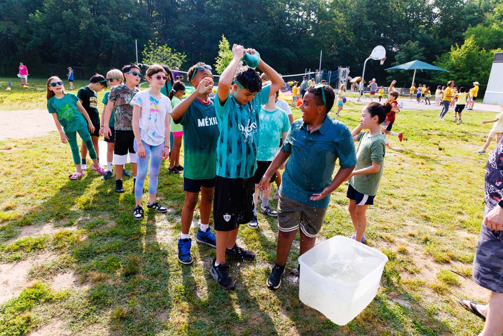 students playing on the field