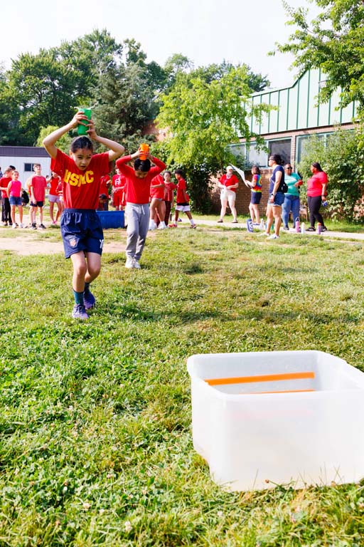 students playing on the field