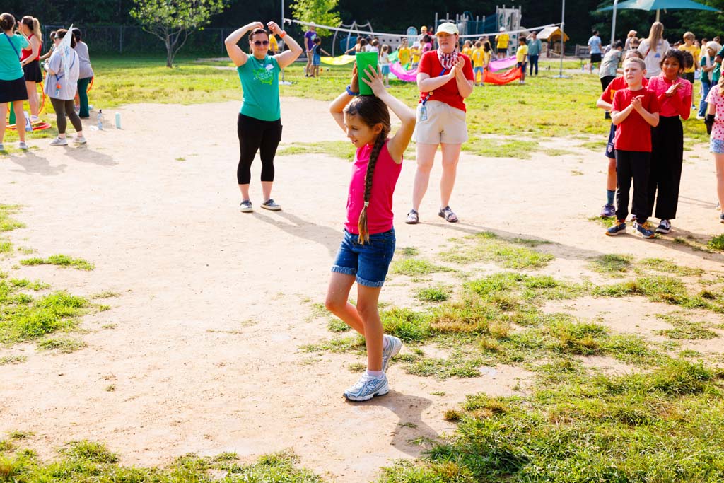 students playing on the field