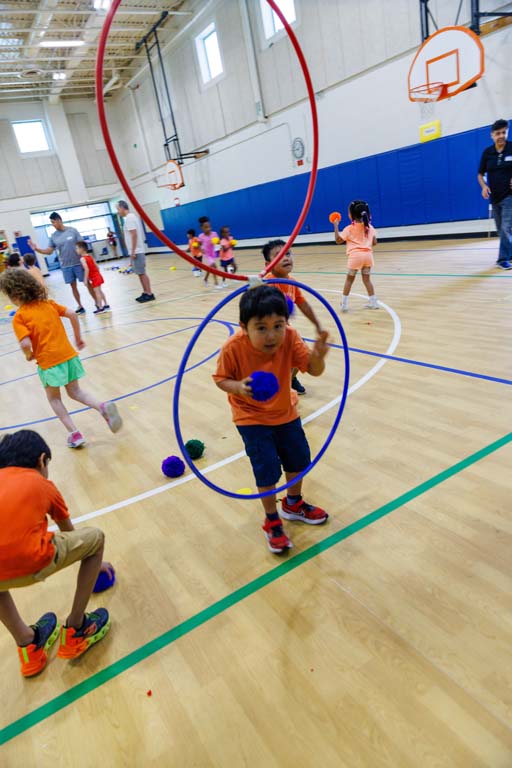 students playing in gym