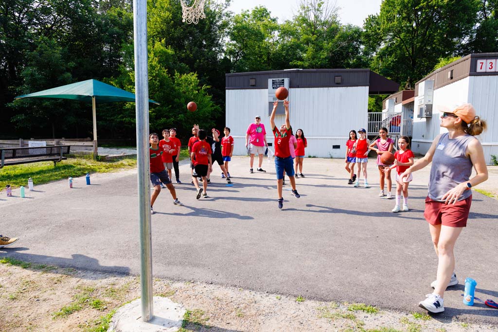 students playing on the field