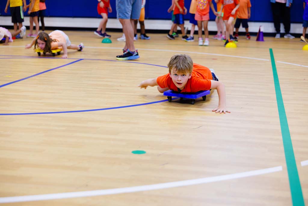 students playing in gym